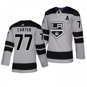 Jeff Carter Kings Player Authentic Alternate Gray Jersey - Sale
