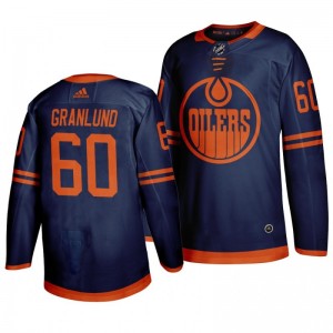 Oilers Markus Granlund 2019-20 Alternate Third Authentic Jersey - Blue - Sale