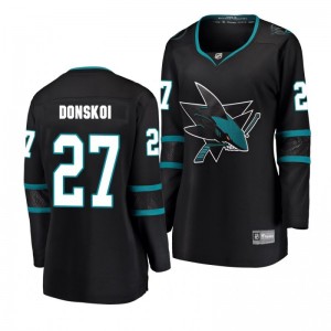 Joonas Donskoi San Jose Sharks Black Breakaway Player Fanatics Branded Alternate Women's Jersey - Sale
