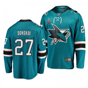 Sharks 2019 Stanley Cup Playoffs Joonas Donskoi Breakaway Player Teal Jersey - Sale