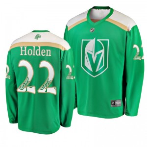 Golden Knights Nick Holden 2019 St. Patrick's Day Replica Fanatics Branded Jersey Green - Sale