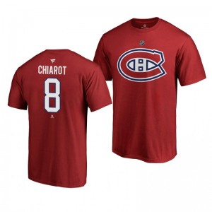 Ben Chiarot Canadiens Red Authentic Stack T-Shirt - Sale