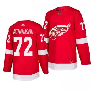 Red Wings Andreas Athanasiou Red Home Adidas Authentic Jersey - Sale