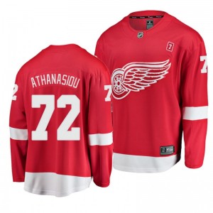 Red Home Breakaway Player Jersey Andreas Athanasiou Red Wings - Sale