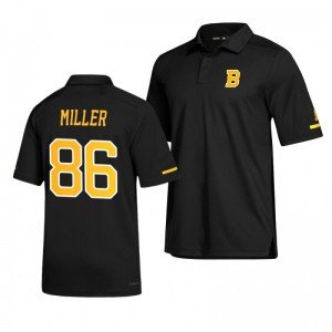 Bruins Kevan Miller Alternate Game Day Black Polo Shirt - Sale