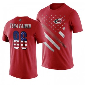 Teuvo Teravainen Hurricanes Red Independence Day T-Shirt - Sale