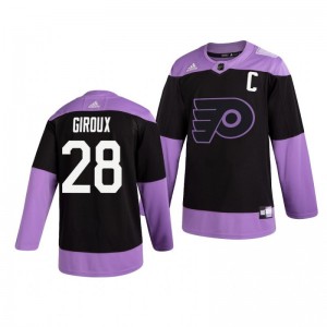 Claude Giroux Flyers Black Hockey Fights Cancer Practice Jersey - Sale