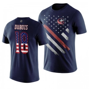 Pierre-Luc Dubois Blue Jackets Navy Independence Day T-Shirt - Sale