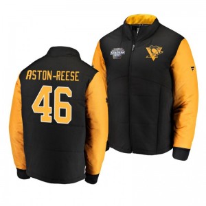 Black Penguins Zach Aston-Reese Authentic Pro Puffer NHL Stadium Series Jacket - Sale