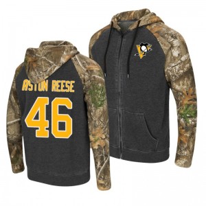 Penguins Zach Aston-Reese RealTree Camo Pullover Hoodie Gray - Sale