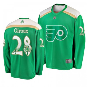 Flyers Claude Giroux 2019 St. Patrick's Day Replica Fanatics Branded Jersey Green - Sale