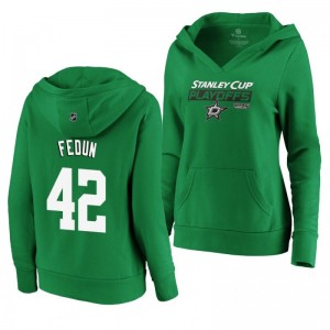 Taylor Fedun Dallas Stars 2019 Stanley Cup Playoffs Bound Body Checking Pullover Women's Kelly Green Hoodie - Sale