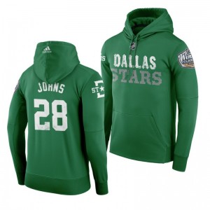 Dallas Stars Stephen Johns 2020 Winter Classic Green Team Logo Hoodie - Sale