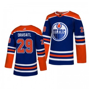 Leon Draisaitl Oilers Royal Authentic Player Alternate Jersey - Sale