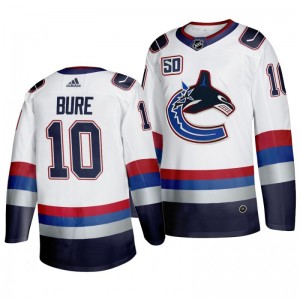 Pavel Bure Canucks 50th Anniversary White Vintage Authentic Jersey - Sale