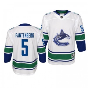 Oscar Fantenberg Vancouver Canucks 2019-20 Premier White Away Jersey - Youth - Sale