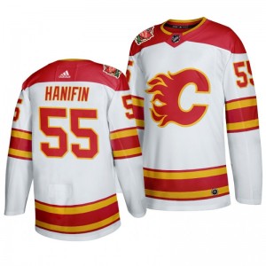 Noah Hanifin Flames White 2019-20 Heritage Authentic Jersey - Sale