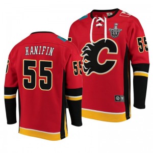 2020 Stanley Cup Playoffs Flames Noah Hanifin Jersey Hoodie Red - Sale
