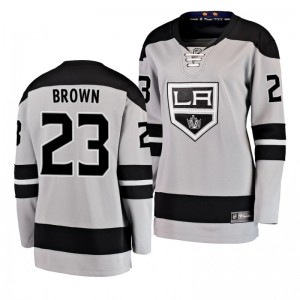 Kings Dustin Brown Breakaway Player Gray Women's Alternate Jersey - Sale
