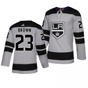 Dustin Brown Kings Player Authentic Alternate Gray Jersey - Sale