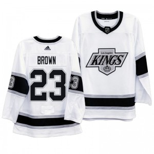 Kings Heritage Dustin Brown White Throwback 90s Jersey - Sale