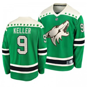Coyotes Clayton Keller 2020 St. Patrick's Day Replica Player Green Jersey - Sale