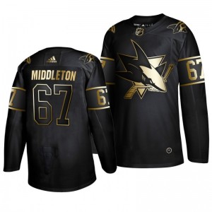 Jacob Middleton Sharks 2019 Golden Edition Authentic Adidas Jersey - Black - Sale