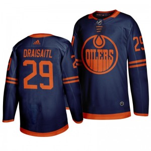 Oilers Leon Draisaitl 2019-20 Alternate Third Authentic Jersey - Blue - Sale