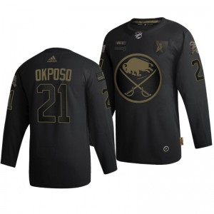 2020 Salute To Service Sabres Kyle Okposo Black Authentic Jersey - Sale