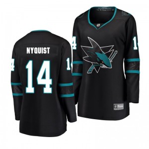 Gustav Nyquist San Jose Sharks Black Breakaway Player Fanatics Branded Alternate Women's Jersey - Sale