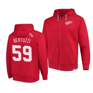 Detroit Red Wings Tyler Bertuzzi Red Indestructible Full-Zip Player Hoodie - Sale