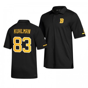 Bruins Karson Kuhlman Alternate Game Day Black Polo Shirt - Sale