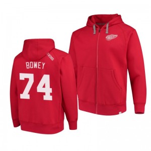 Detroit Red Wings Madison Bowey Red Indestructible Full-Zip Player Hoodie - Sale