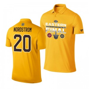Joakim Nordstrom Bruins 2019 Stanley Cup Eastern Conference Finals Matchup Gold Polo Shirt - Sale