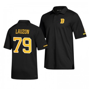 Bruins Jeremy Lauzon Alternate Game Day Black Polo Shirt - Sale