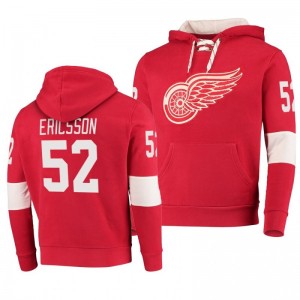 Jonathan Ericsson Red Wings 2019-20 Kinship Red Red Jacket Hoodie - Sale