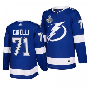 Anthony Cirelli Lightning 2020 Stanley Cup Champions Jersey Blue Authentic Home - Sale