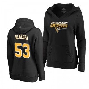 Teddy Blueger Pittsburgh Penguins 2019 Stanley Cup Playoffs Bound Body Checking Pullover Women's Black Hoodie - Sale