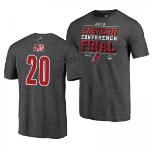 Hurricanes 2019 Stanley Cup Playoffs Sebastian Aho Eastern Conference Finals Gray T-Shirt - Sale