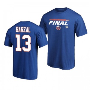 2020 Stanley Cup Playoffs Islanders Mathew Barzal Royal Eastern Conference Final Bound Overdrive T-Shirt - Sale