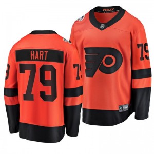 Flyers Men's Carter Hart 2019 NHL Stadium Series Coors Light Breakaway Orange Jersey - Sale