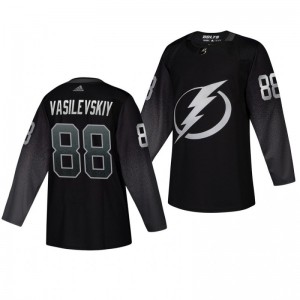 Andrei Vasilevskiy Lightning Adidas Authentic Alternate Black Jersey - Sale