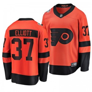 Flyers Men's Brian Elliott 2019 NHL Stadium Series Coors Light Breakaway Orange Jersey - Sale