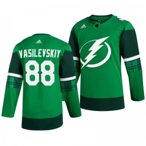 Lightning Andrei Vasilevskiy 2020 St. Patrick's Day Authentic Player Green Jersey - Sale