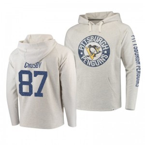 Pittsburgh Penguins Sidney Crosby True Classics Cream French Terry Pullover Hoodie - Sale