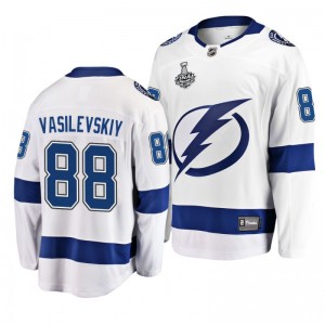 Lightning Andrei Vasilevskiy Men's 2020 Stanley Cup Final Breakaway Player Away White Jersey - Sale