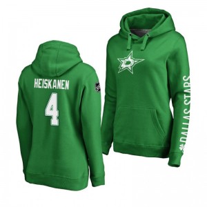 Miro Heiskanen Dallas Stars St. Patrick's Day Green Women's Pullover Hoodie - Sale