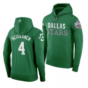 Dallas Stars Miro Heiskanen 2020 Winter Classic Green Team Logo Hoodie - Sale
