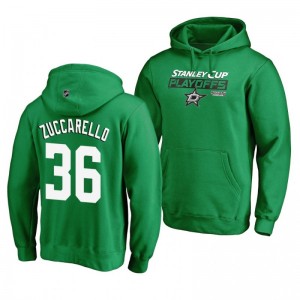 Dallas Stars 2019 Stanley Cup Playoffs Mats Zuccarello Kelly Green Bound Body Checking Pullover Hoodie - Sale