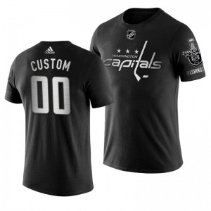 2019 Stanley Cup Playoffs Washington Capitals Custom Black Blocker Men's T-shirt - Sale